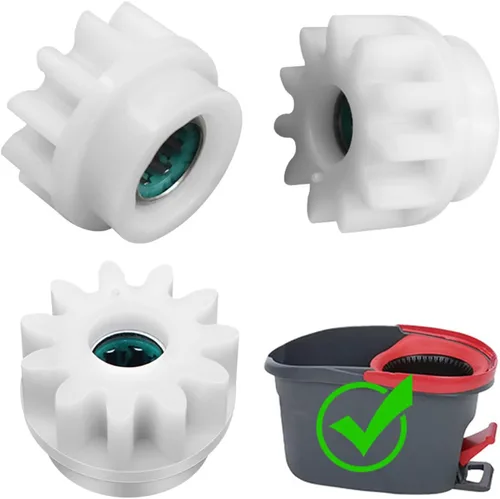 Miniatura 2 de 2 piezas de repuesto para fregona giratoria, pedal de cubo de trapeador de engranajes, piñón de rodamiento unidireccional para OCedar Easywring
