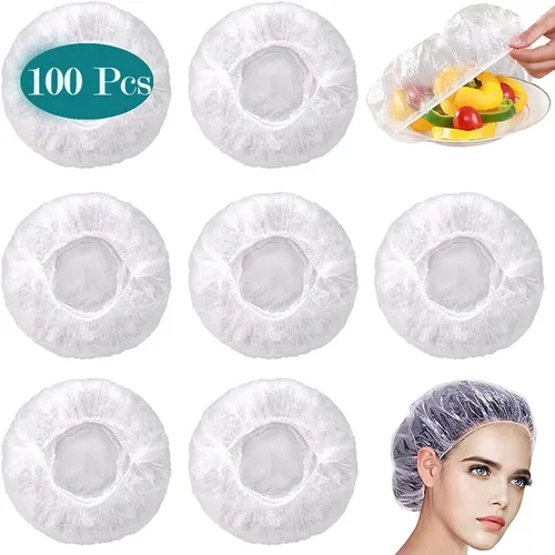 Miniatura 2 de AKOAK Bolsas desechables para almacenamiento de alimentos (aprox. 200), película adhesiva, reutilizable, tapa elástica de plástico de polietileno