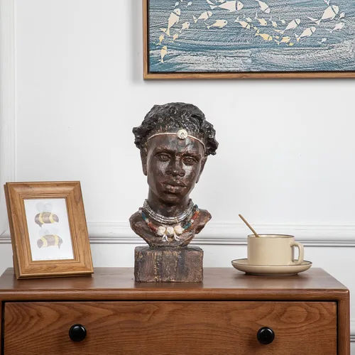 Miniatura 8 de Leekung Estatuas de hombres africanos & Paquete de estatuas de mujeres africanas