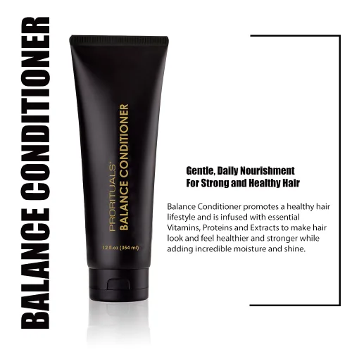 Miniatura 3 de Prorituals Balance Grow & Restore - Juego de champú y acondicionador antiencrespamiento para cabello seco y rizado, champú natural y acondicionador