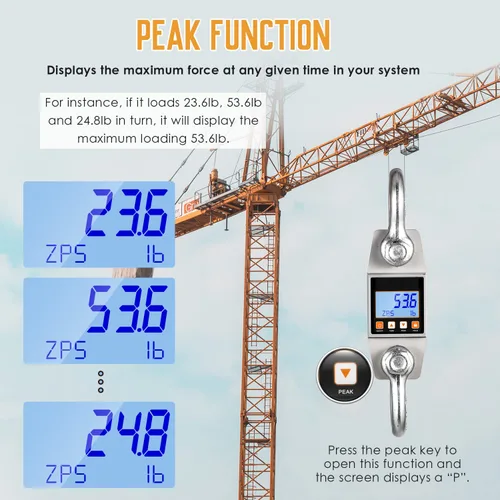 Miniatura 3 de Bonvoisin Báscula de grúa digital de 6600 libras, báscula colgante industrial resistente (6600 libras/6,613.9 lbs)