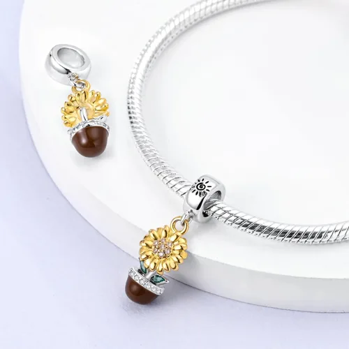 Miniatura 139 de MULA - Dijes de plata de ley 925 para pulseras y collares, colgantes de letras para la familia, cuentas de viaje en avión, dijes de árbol