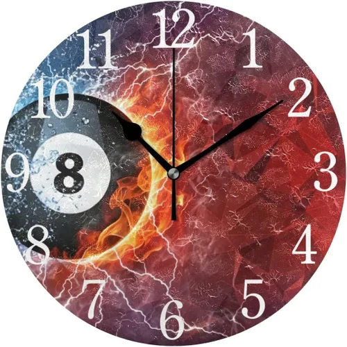 Miniatura 12 de senya Wall Clock African American Woman Silent Non Ticking Operated Round Easy to Read Home Office School Clock