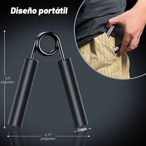 Miniatura 7 de ZEAGUS Entrenador de fuerza de agarre, paquete de 4, fortalecedor de agarre de mano de metal de 50 libras a 200 libras, ejercitador de antebrazo