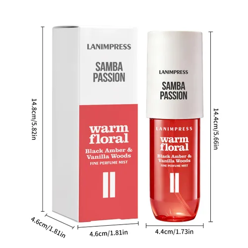 Miniatura 8 de Fragancia para el cabello y el cuerpo de 3 onzas líquidas, Eau de Parfum para mujer, aroma cálido, perfume n.º 2, aroma floral de fruta, con notas