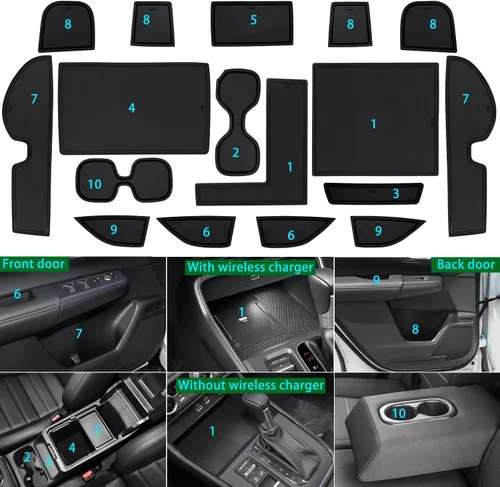 Miniatura 6 de Forro de consola central para accesorios Honda CRV 2023 2024 2025 2026, para alfombrilla de portavasos CR-V, almohadilla de ranura de puerta, borde