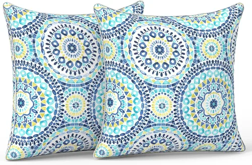 Miniatura 108 de LVTXIII Juego de 2 almohadas lumbares para patio, 12 x 20 pulgadas, resistentes a la decoloración, para exteriores con interiores, cojines lumbares