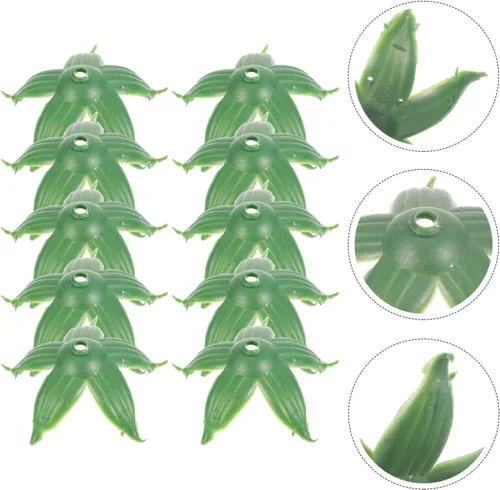 Miniatura 7 de Beavorty - 120 cálizes de flores artificiales de plástico para suministros de manualidades, receptáculos de flores de imitación ligeros