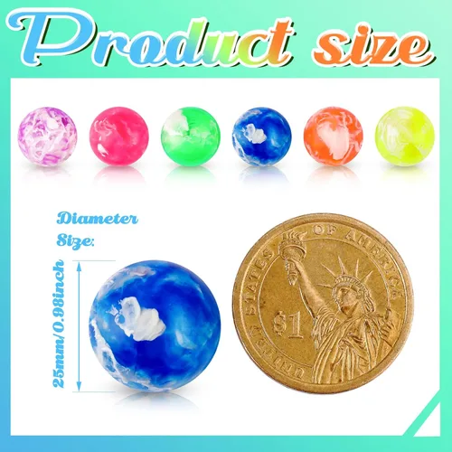 Miniatura 2 de Sumind 500 bolas inflables pequeñas para niños, bolas de goma a granel para bebés, regalos de fiesta de cumpleaños, regalos, premios, máquinas