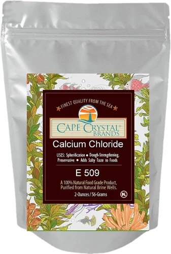 Miniatura 2 de Cape Crystal Alginato de sodio y cloruro de calcio - Kit de valor de esferificación - Practica la gastronomía molecular, 4 onzas.