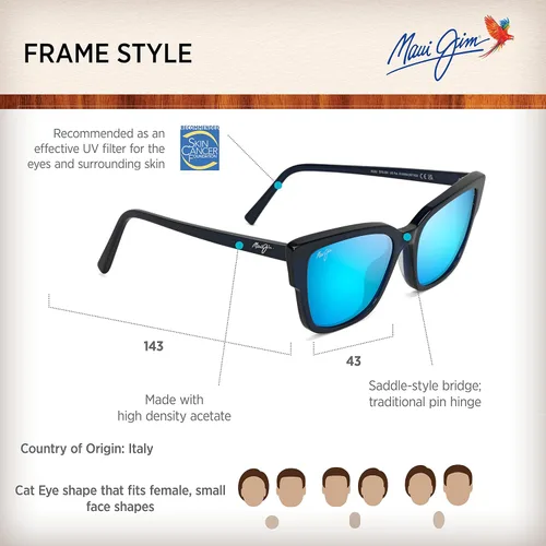 Miniatura 6 de Maui Jim Women's Kou Polarized Cat Eye Sunglasses