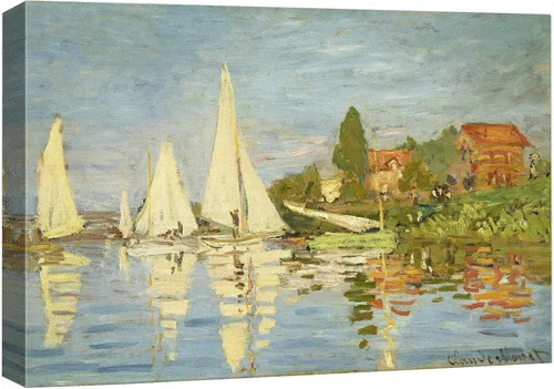 Miniatura 51 de wall26 Prado con álamos por Claude Monet - Arte moderno impresionista, arte en lienzo para el hogar, 12 x 18 pulgadas
