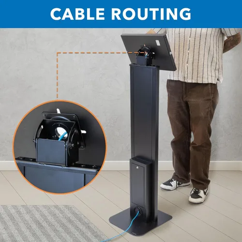 Miniatura 9 de Mount-It! Soporte de tablet antirrobo para piso y quiosco, quiosco de piso comercial con recinto universal, soporte de montaje de tablet