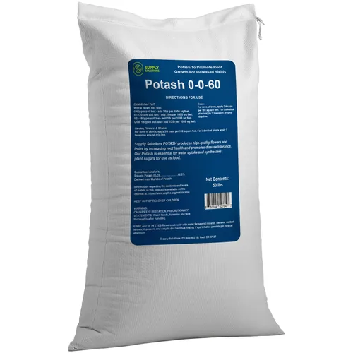 Supply Solutions Muriate of Potash 0-0-60 Fertilizante, fertilizante de alto potasio, potasio para plantas, alimento ideal para plantas y potasa