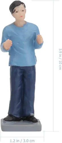 Miniatura 2 de Kisangel Juego de figuras pequeñas pintadas de 1.18 pulgadas con temática de disputas familiares, para decoración de jardín y juguetes para niños
