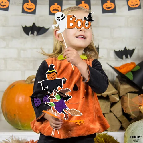 Miniatura 4 de KatchOn, Juego de accesorios de Halloween, paquete de 35 Accesorio de cabina de fotos del Día de los Muertos para decoraciones de fiesta mexicana
