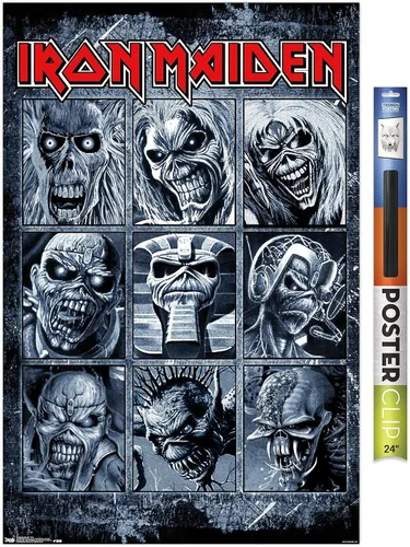 Miniatura 18 de Trends International Iron Maiden - Grid Wall Poster, 14.725" x 22.375", Barnwood Framed Version