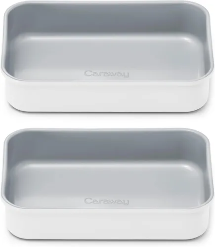 Miniatura 32 de Caraway Sartén rectangular de cerámica antiadherente de 9 x 13 pulgadas, revestimiento de cerámica naturalmente resbaladizo, no tóxico, libre