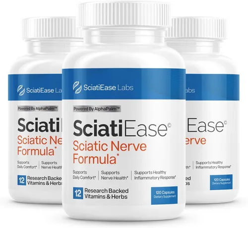 Miniatura 11 de SciatiEase Suplemento de Apoyo para la Salud del Nervio Ciático - Fórmula de Apoyo Nervioso con AlphaPalm, Guisante, Complejo de Vitamina B, Ácido