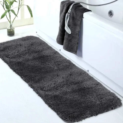 Miniatura 31 de Walensee Alfombra de baño antideslizante (16 x 24 pulgadas, color rubor) absorbente de agua, microfibra suave, lavable a máquina, alfombra de baño
