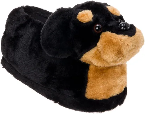 Funziez! Pantuflas peludas para perros para mujeres y hombres, divertidas, zapatos de casa, animales, lindas novedades, gran regalo para el día de
