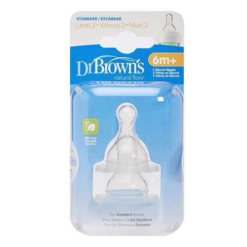 Miniatura 3 de Dr. Brown's Paquete de 8 pezones estándar de nivel de flujo natural 3