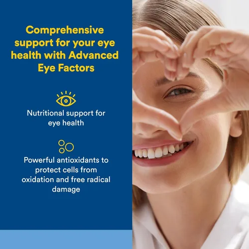 Miniatura 2 de Natural Factors, Factores oculares avanzados, apoyo antioxidante para una visión saludable con luteína y zeaxantina, 60 cápsulas