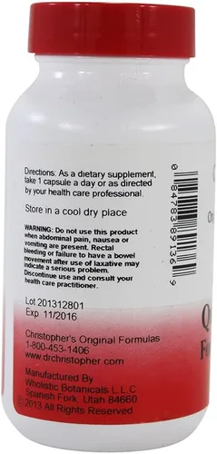Miniatura 2 de Dr. Christopher's Quick Colon Parte 1 - 475 mg - 100 Cápsulas Vegetarianas