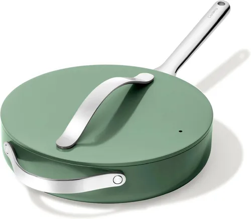 Miniatura 12 de Caraway Sartén Salteadora Antiadherente de Cerámica con Tapa (4.5 cuartos, 11.8 pulgadas) - No Tóxico, Sin PTFE ni PFOA - Apto para Horno y Caléndula
