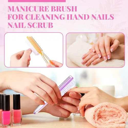 Miniatura 6 de Patelai - Cepillos de uñas a granel para limpieza de mango de uñas, cepillo de uñas colorido a granel para uñas de manos y pies, cepillos