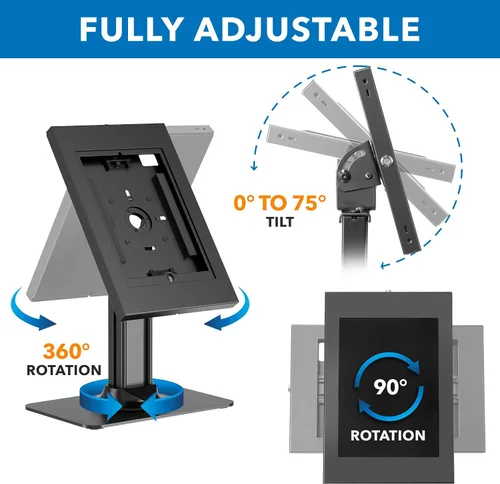 Miniatura 8 de Mount-It! Quiosco antirrobo para tableta, gabinete de tableta de encimera con bloqueo con base independiente, carcasa universal compatible con iPads