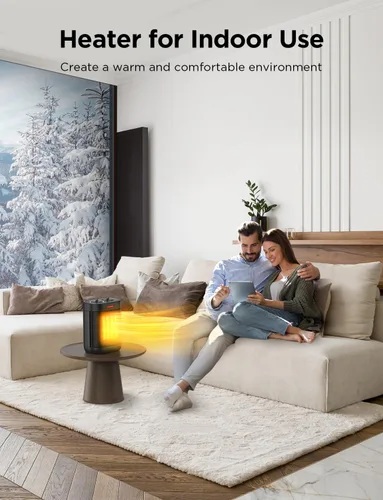 Miniatura 3 de Calentador de Espacio Pequeño de 1000W para Uso en Interiores, Calentamiento Rápido 2S, Calentador de Espacio Eléctrico de Cerámica PTC con 3 Modos