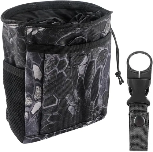 Miniatura 9 de Bolsa de tiza con cordón para escalar en roca con un mosquetón, diferentes bolsillos para escalar bouldering, gimnasia, bolsa de gimnasio, ajuste