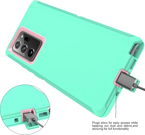 Miniatura 6 de Funda protectora de alta resistencia con protector de pantalla [3 capas] de goma resistente a prueba de impactos