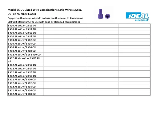 Miniatura 10 de IDEAL 30-1765S Twister Al/Cu - Conector de cable, 65 - morado, 1 libra (paquete de 10)