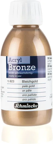 Miniatura 8 de Schmincke - Aqua-Bronze, oro pálido rico, 20 ml, 15 812 032, efectos metálicos brillantes en pinturas gouache y acuarela, papel, cartón, tabla
