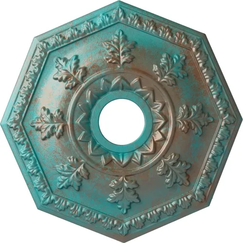 Miniatura 58 de Ekena Millwork CM18NTFCS Nottingham Medallón de techo, cobre flash