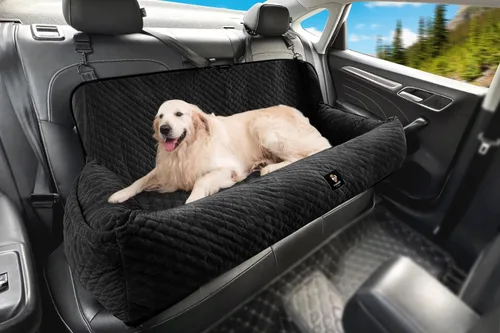 Miniatura 9 de Asiento de automóvil para perros pequeños y medianos, desmontable lavable, asiento elevador de seguridad para mascotas, cómodo, ultra suave y Gris