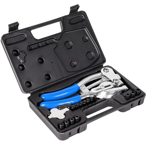 Juego de herramientas para perforar agujeros de metal, perforadora profesional resistente para metal, mano de 3/32 a 9/32 pulgadas para chapa de