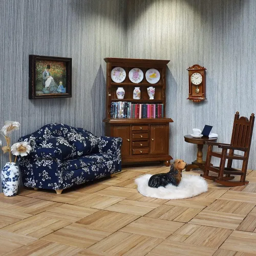 Miniatura 4 de iLAND Pisos barnizados para casas de muñecas en escala 1:12, tablas de piso de casa de muñecas de bambú (rectangular 96pcs)