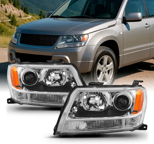 AKKON - Para 06-08 Suzuki Grand Vitara Driver lado izquierdo faro delantero faro delantero reemplazo directo