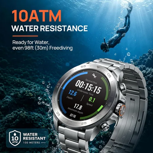 Miniatura 7 de Mibro GS Explorer S - Reloj inteligente de aventura al aire libre de titanio para hombres, GPS de doble banda con mapas sin conexión, grado militar