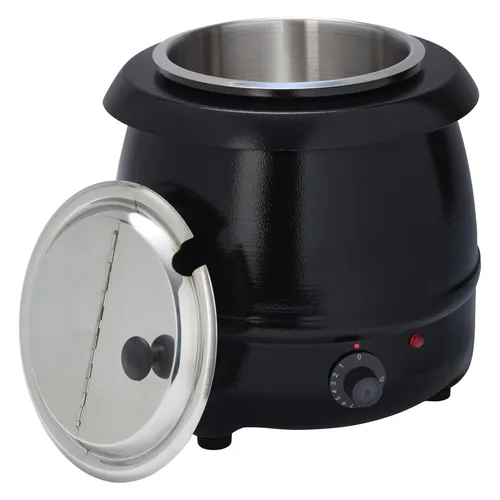 Miniatura 5 de Winco Calentador eléctrico de sopa, 10.5 cuartos de galón, negro