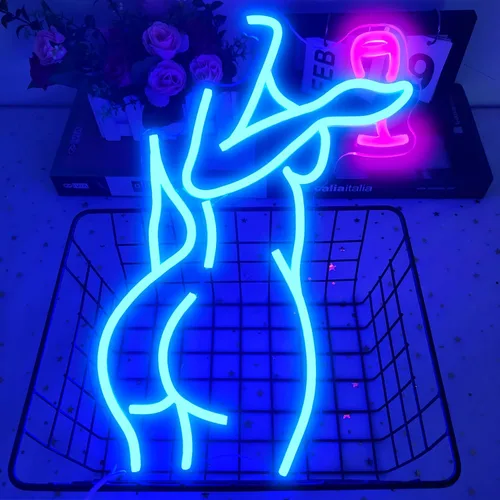 Miniatura 3 de Letrero de Neón Lady Back Regulable LED Letrero de Mujer Letrero de Neón Letrero de Neón de Mujer Sexy para Dormitorio Cueva del Hombre Bar Tienda