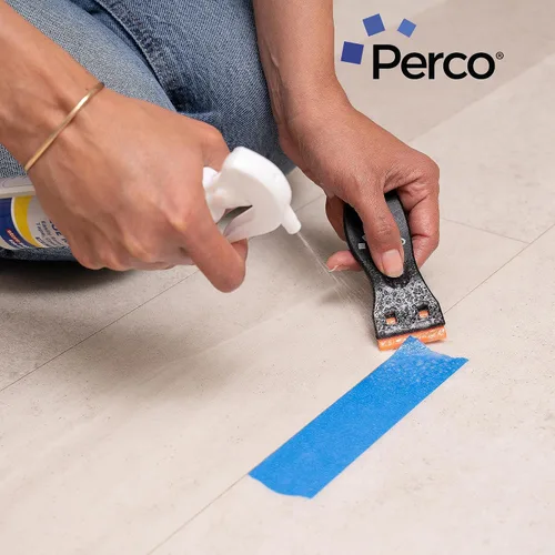 Miniatura 7 de Perco Removedor de Adhesivo Quitapegamento - ¡Nueva Fórmula Más Fuerte! - 3.3 oz con Raspador y Navaja de Plástico Spray Removedor de Pegamento