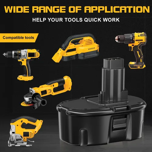 Miniatura 6 de PDstation Paquete de 2 baterías de repuesto de 4800 mAh DC9096 para Dewalt de 18 V, compatible con Dewalt batería de 18 voltios DC9098 DC9099 DC970