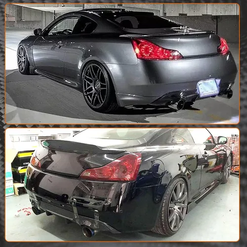 Miniatura 2 de Difusor de parachoques trasero de fibra de carbono para Infiniti G37 Coupé de 2 puertas 2009-2013 salida de fábrica CF, kit de cuerpo de alerón