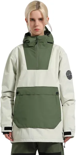 Miniatura 10 de GSOU SNOW - Chaqueta de esquí para mujer, abrigo de nieve, impermeable, cortavientos, chaqueta de snowboard, aislada, cálida, para invierno
