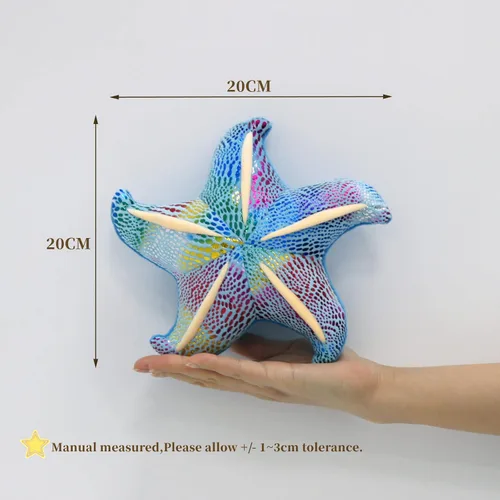 Miniatura 4 de Juguete de peluche de estrella de mar, animales marinos, animales marinos, linda decoración de habitación de playa y océano costero