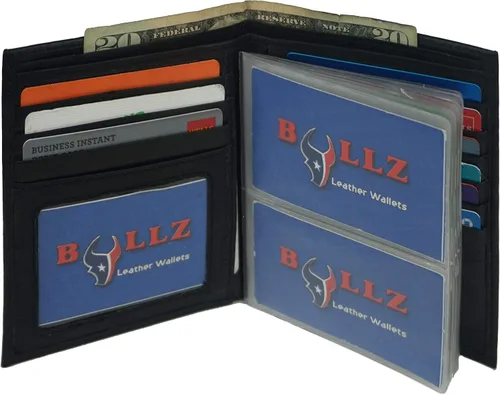 Miniatura 7 de Billetera de piel para hombre con inserto de vinilo resistente